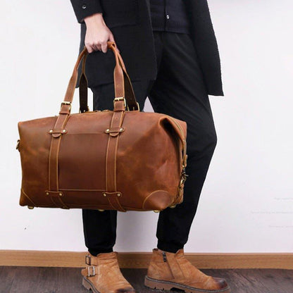 Cowhide Vintage Duffle Bag Leather