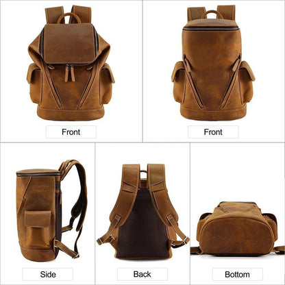 Woosir Cowhide Leather Backpack Men's