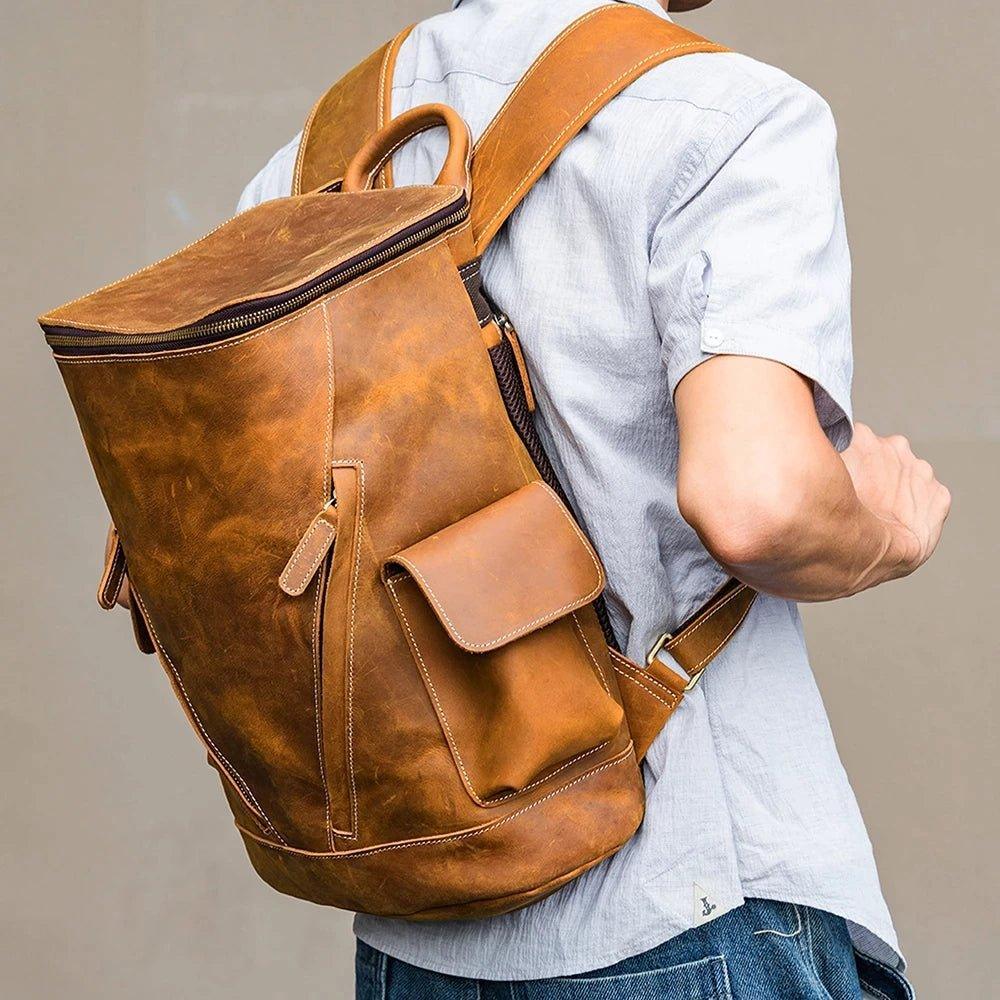 Woosir Cowhide Leather Backpack Men's