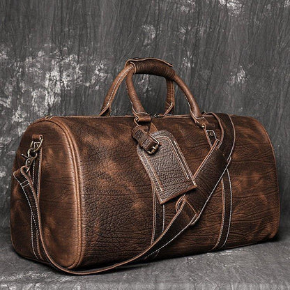 Woosir Cowhide Weekender Bag for Men