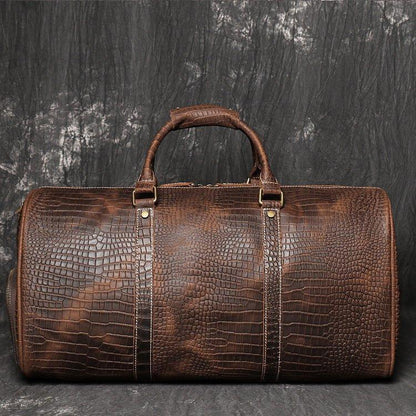 Woosir Cowhide Weekender Bag for Men