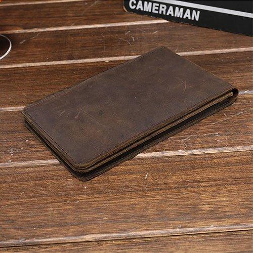 Woosir Crazy Horse Leather Card Holder Wallet Mens