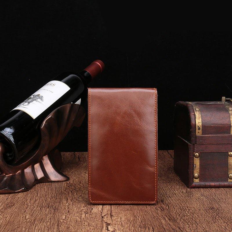 Woosir Crazy Horse Leather Card Holder Wallet Mens