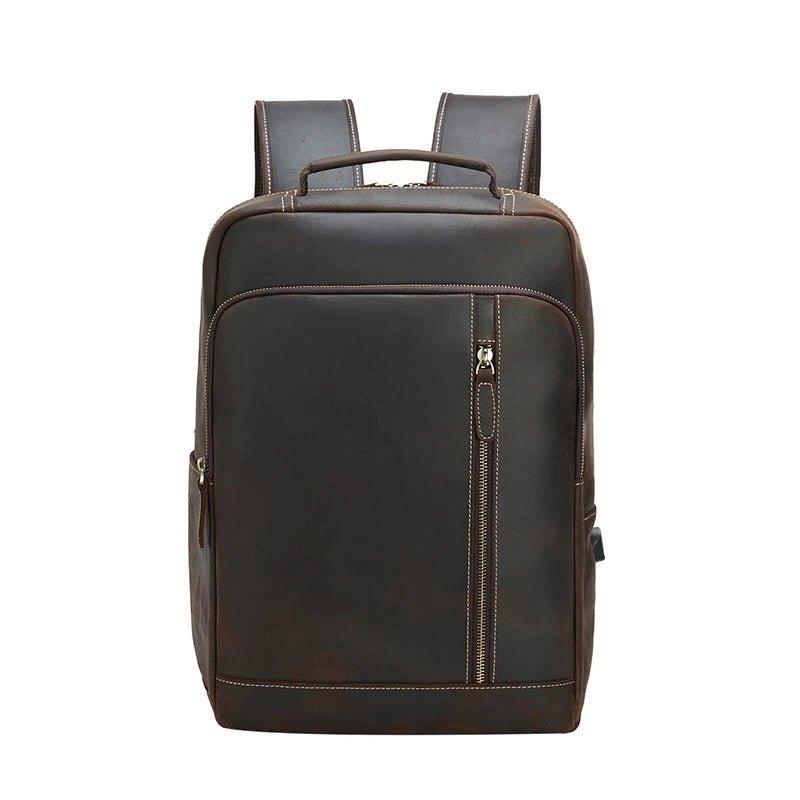 Woosir Crazy Horse Leather Laptop Backpack For Men