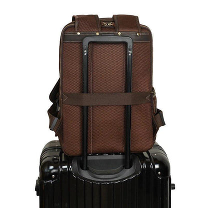 Woosir Crazy Horse Leather Laptop Backpack For Men