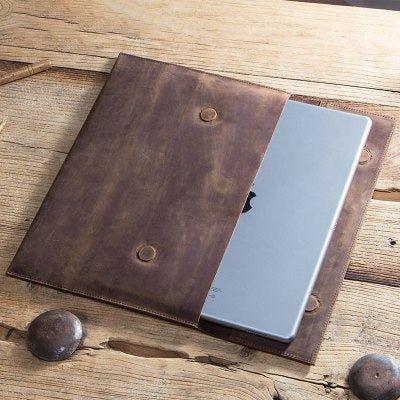 Woosir Crazy Horse Leather Sleeve for MacBook Pro