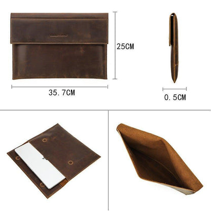 Woosir Crazy Horse Leather Sleeve for MacBook Pro