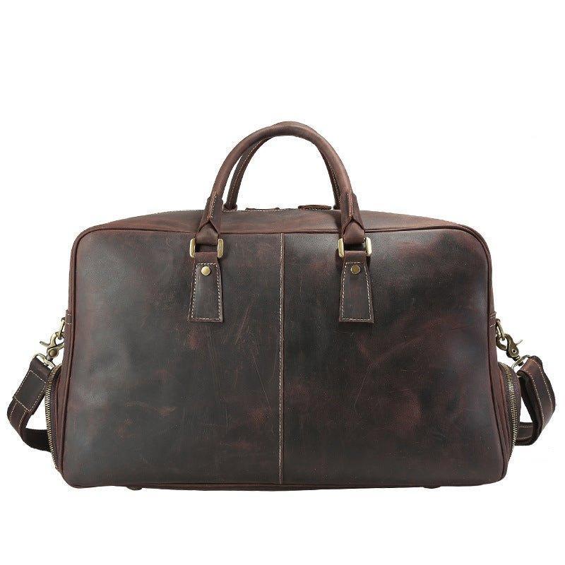 Woosir Crazy Horse Leather Weekend Bag Shoe Compartment