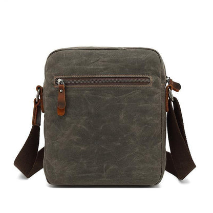 Waxed Canvas Small Messenger Bag Vintage