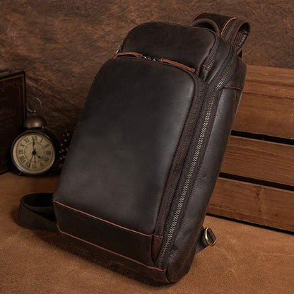 Crossbody Men Leather Chest Bag