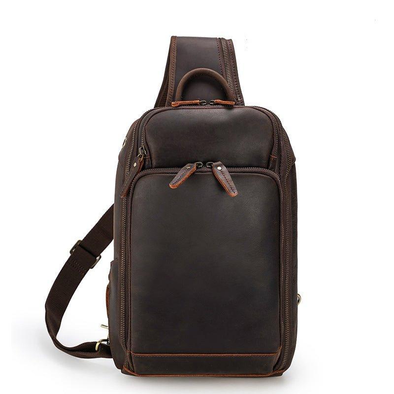 Crossbody Men Leather Chest Bag