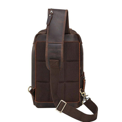 Crossbody Men Leather Chest Bag