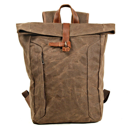 Mens Vintage Roll Top Backpack Laptop