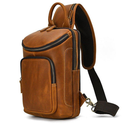 Cowhide Leather Cross Body Sling Bag For Men