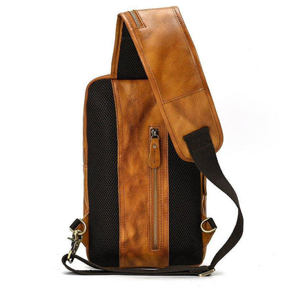 Cowhide Leather Cross Body Sling Bag For Men