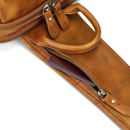 Cowhide Leather Cross Body Sling Bag For Men