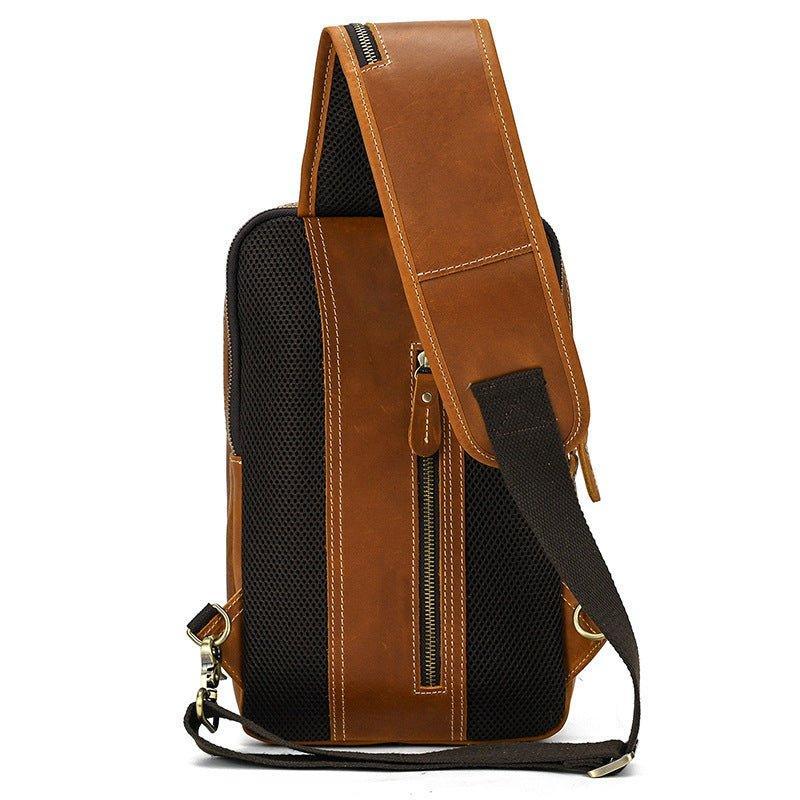 Cowhide Leather Cross Body Sling Bag For Men