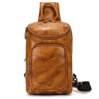 Cowhide Leather Cross Body Sling Bag For Men