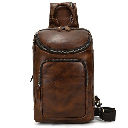 Cowhide Leather Cross Body Sling Bag For Men