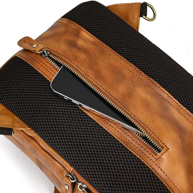 Cowhide Leather Cross Body Sling Bag For Men