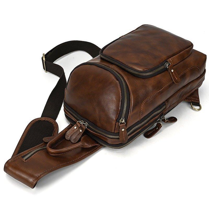 Cowhide Leather Cross Body Sling Bag For Men