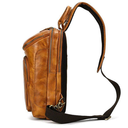 Cowhide Leather Cross Body Sling Bag For Men