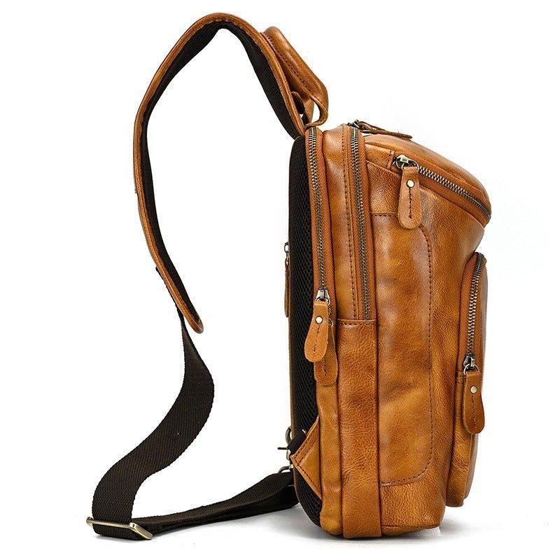 Cowhide Leather Cross Body Sling Bag For Men