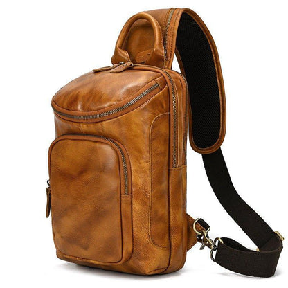 Cowhide Leather Cross Body Sling Bag For Men