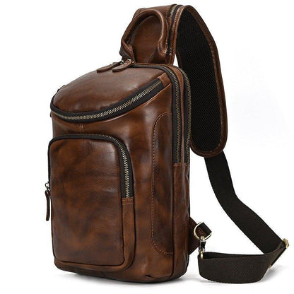 Cowhide Leather Cross Body Sling Bag For Men