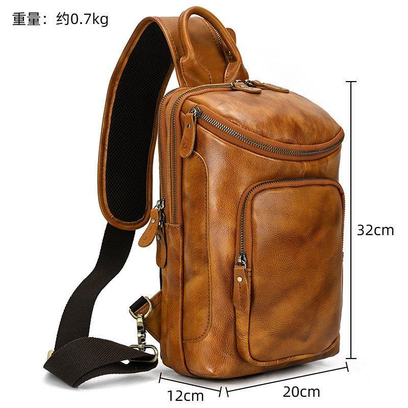 Cowhide Leather Cross Body Sling Bag For Men