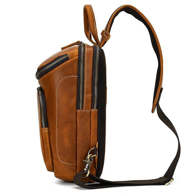 Cowhide Leather Cross Body Sling Bag For Men