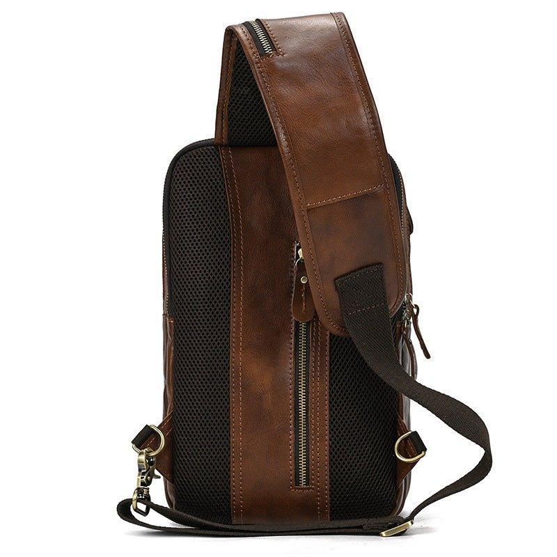 Cowhide Leather Cross Body Sling Bag For Men