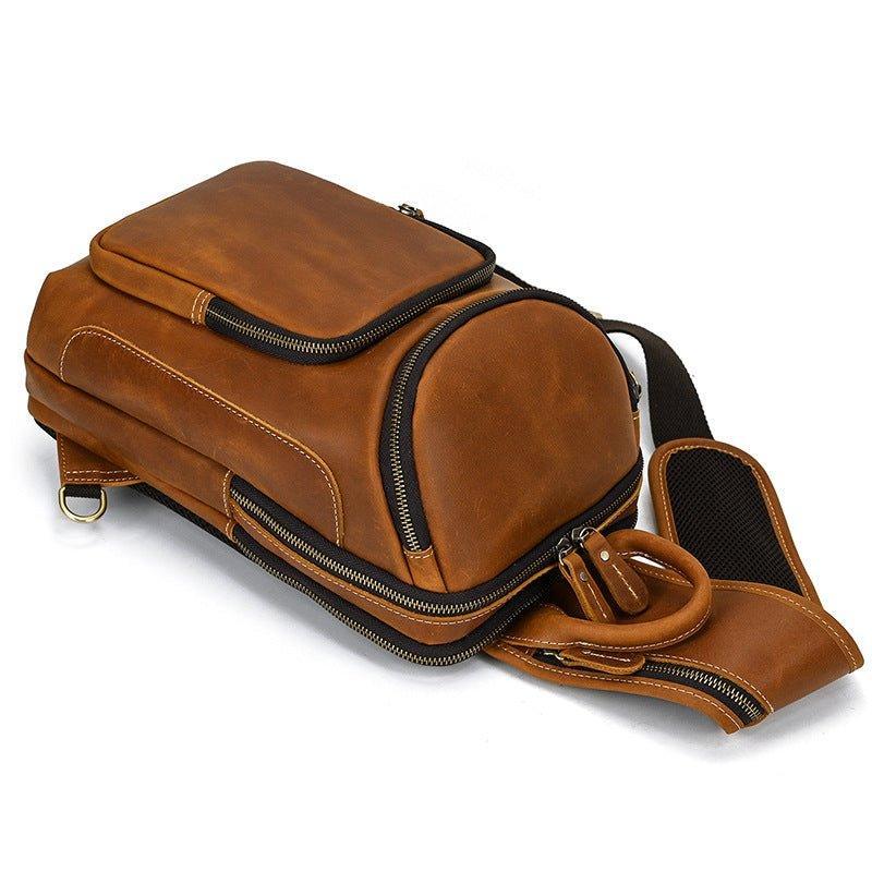 Cowhide Leather Cross Body Sling Bag For Men