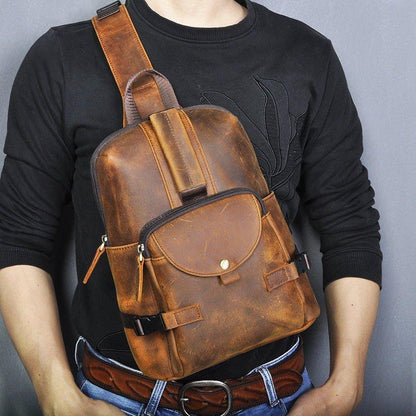 Genuine Leather Sling Bag Vintage