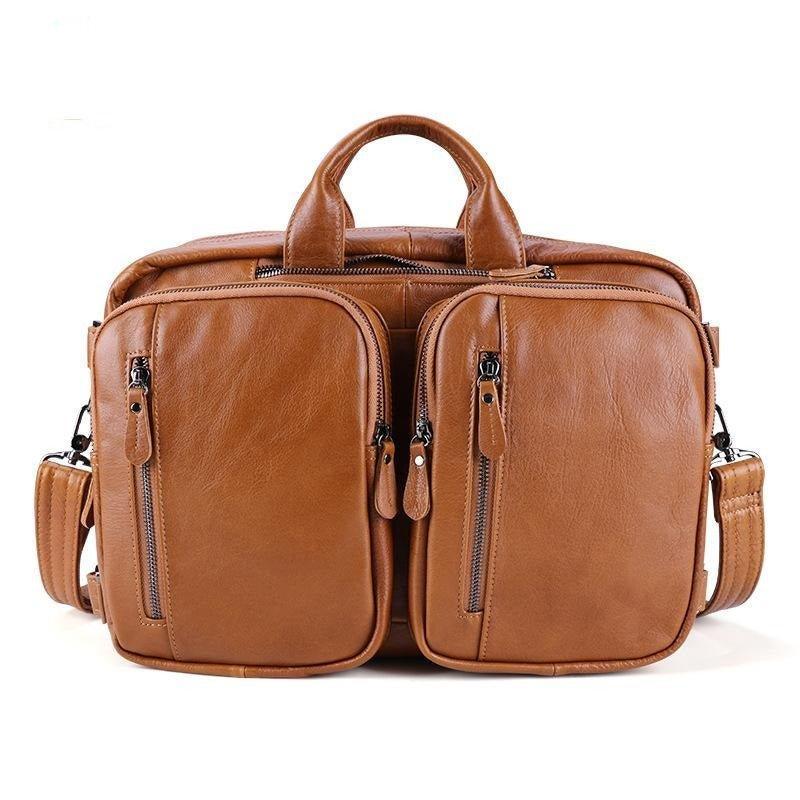 Woosir Leather Briefcase Backpack Convertible 15.6"