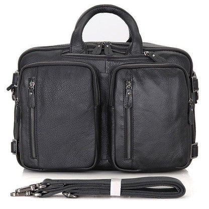 Woosir Leather Briefcase Backpack Convertible 15.6"