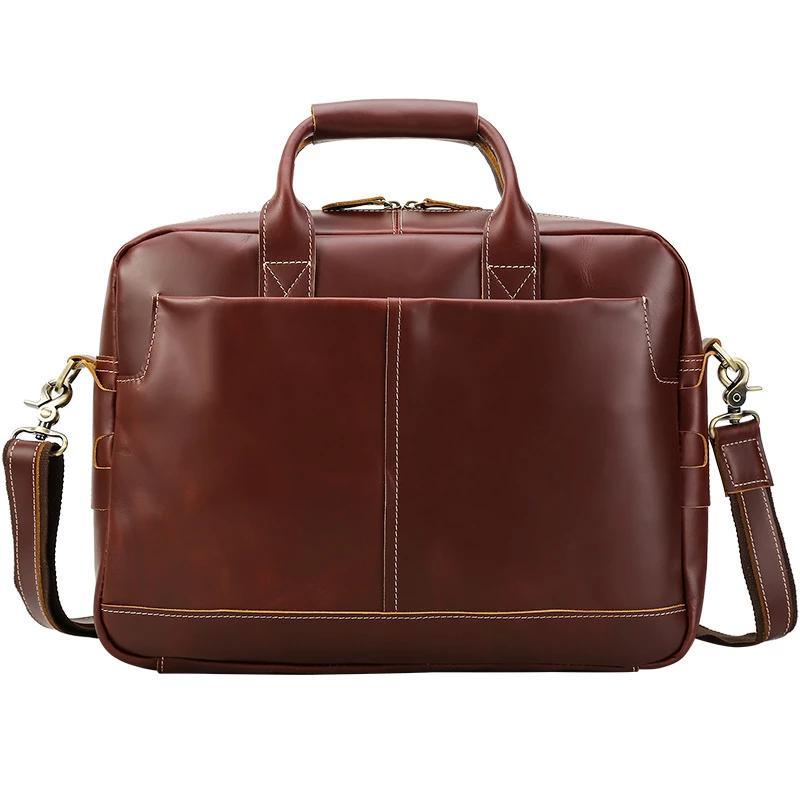 Woosir Leather Briefcase for Men 16 Inches Laptop Bag