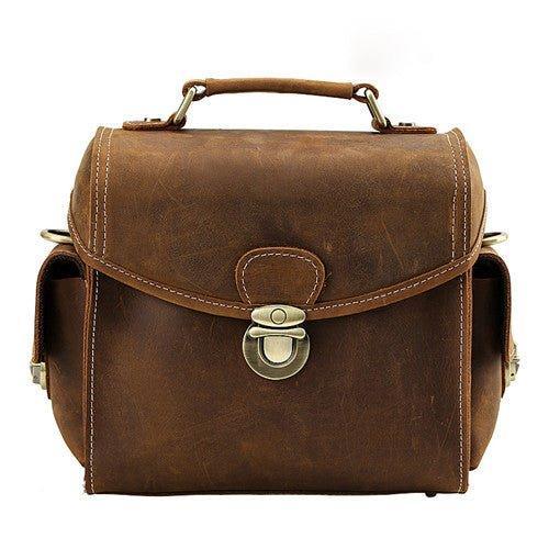 Woosir Genuine Leather Camera Bag Small Vintage Travel