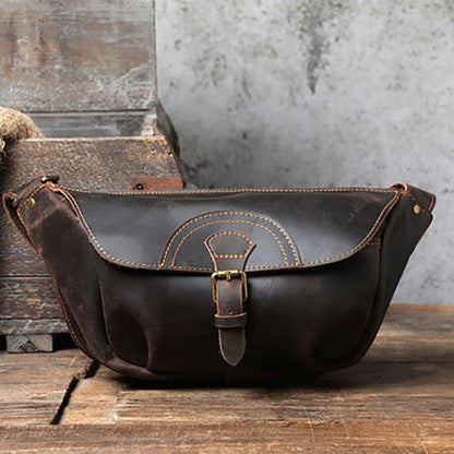 Genuine Leather Cross Body Bag for Men