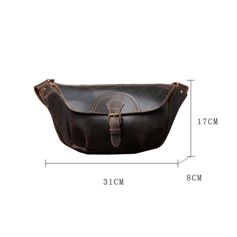 Genuine Leather Cross Body Bag for Men