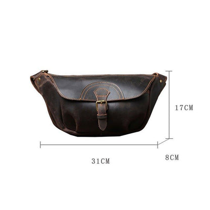 Genuine Leather Cross Body Bag for Men