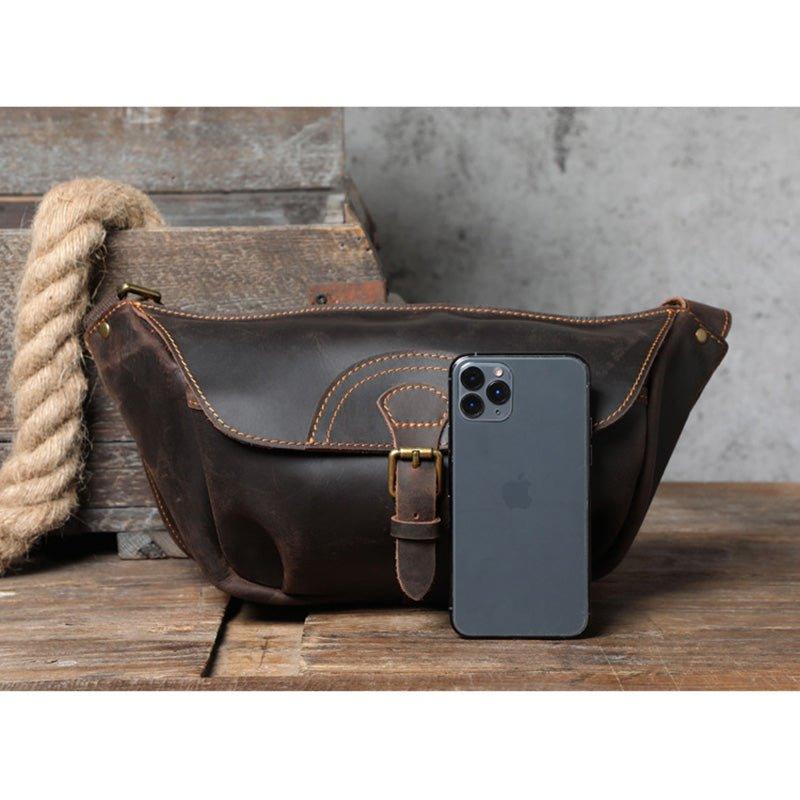 Genuine Leather Cross Body Bag for Men