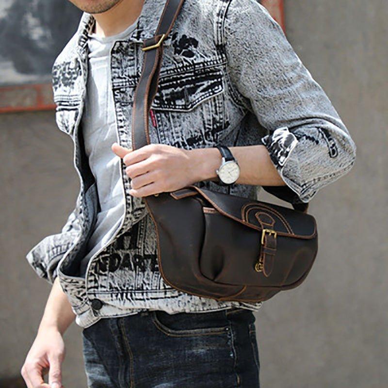 Genuine Leather Cross Body Bag for Men