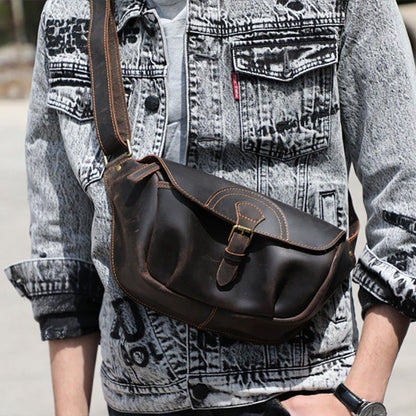 Genuine Leather Cross Body Bag for Men