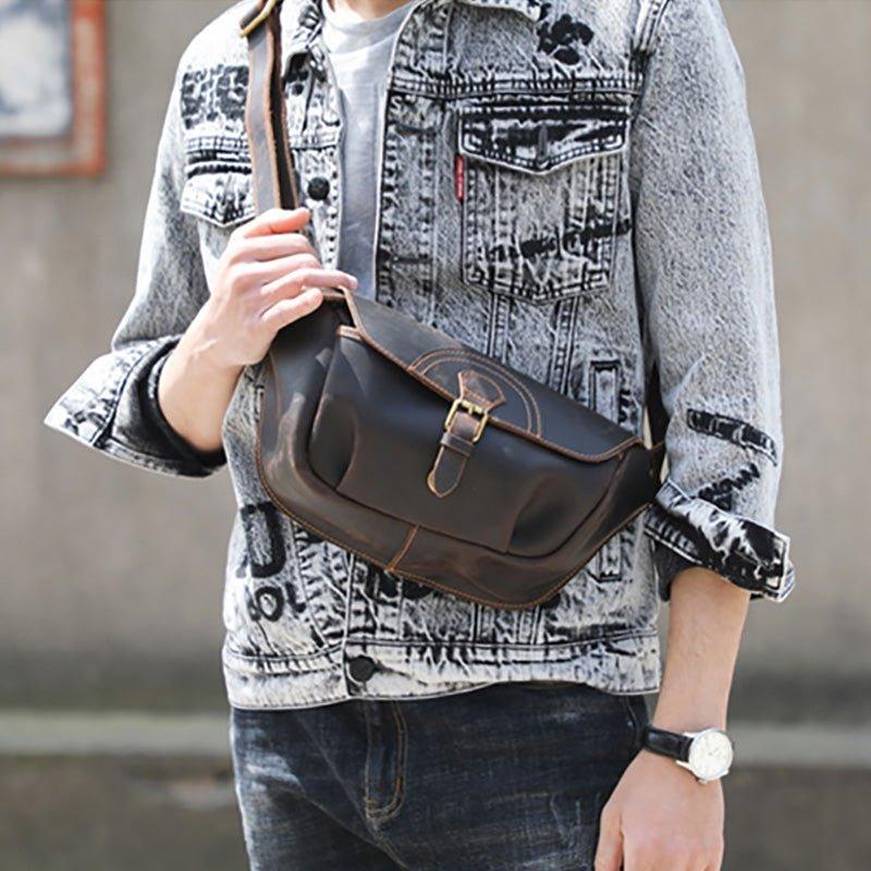 Genuine Leather Cross Body Bag for Men