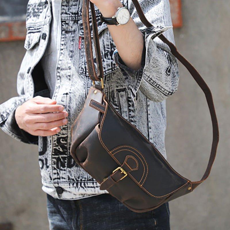 Genuine Leather Cross Body Bag for Men