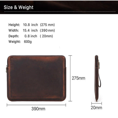 Woosir Leather Laptop Case for Macbook Pro 15.4 Inch