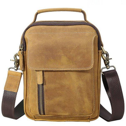 Crossbody Messenger Bag Mens Leather Small