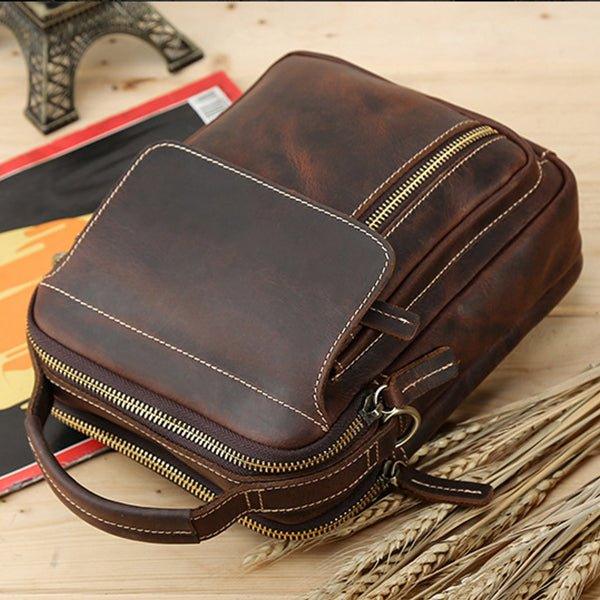 Crossbody Messenger Bag Mens Leather Small