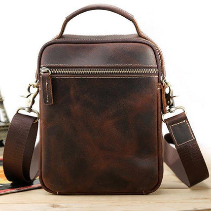 Crossbody Messenger Bag Mens Leather Small